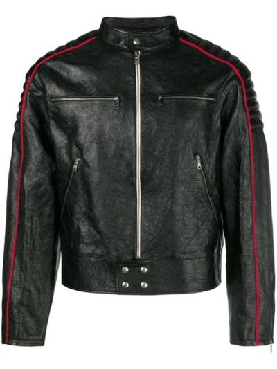 Gucci Magnetismo Animale Studded Leather Jacket In Black